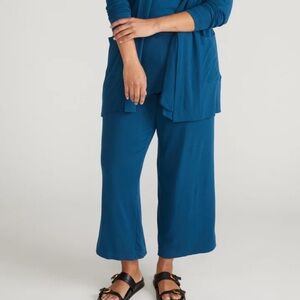 Universal Standard Teal Wide Leg Cropped Pants
